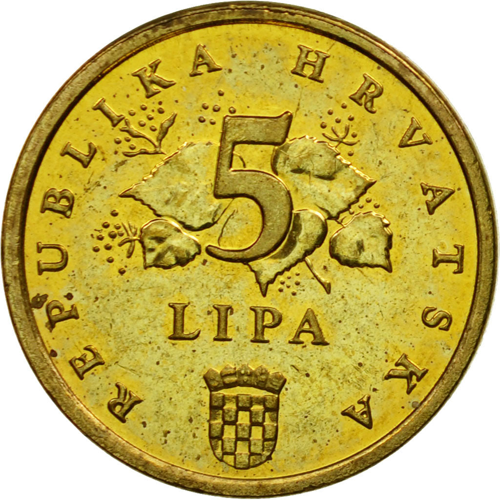 Münze, Kroatien, 5 Lipa, 2003, SS, Brass plated steel, KM:5