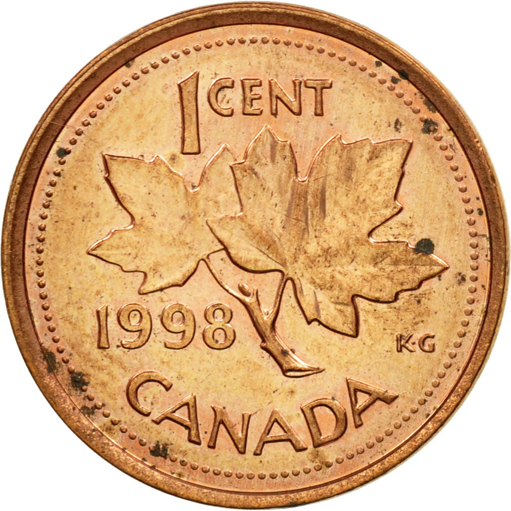 Coin, Canada, Elizabeth II, Cent, 1998, Royal Canadian Mint, Ottawa, EF(40-45)