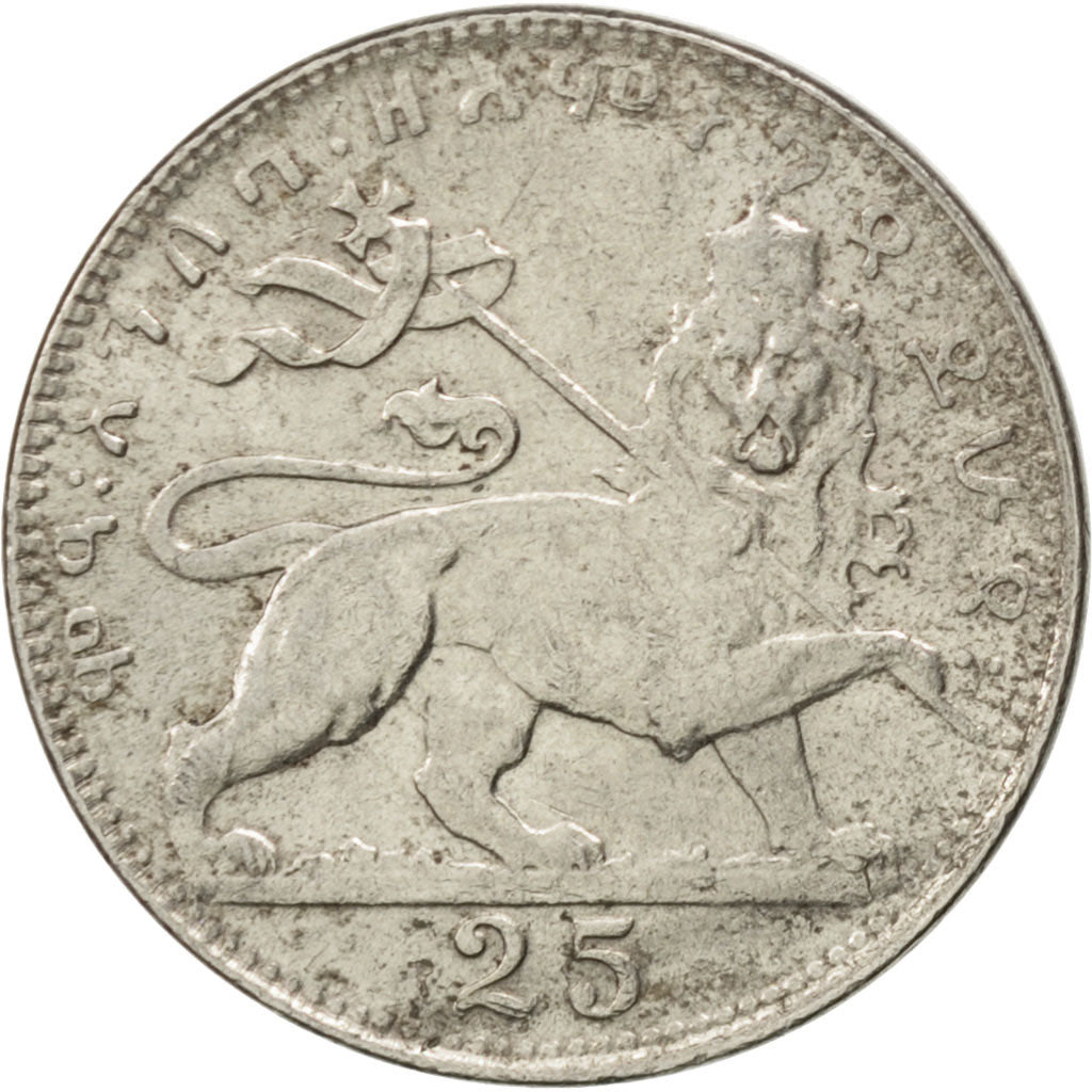 Coin, Ethiopia, Haile Selassie I, 25 Matonas, 1931, MS(60-62), Nickel, KM:30