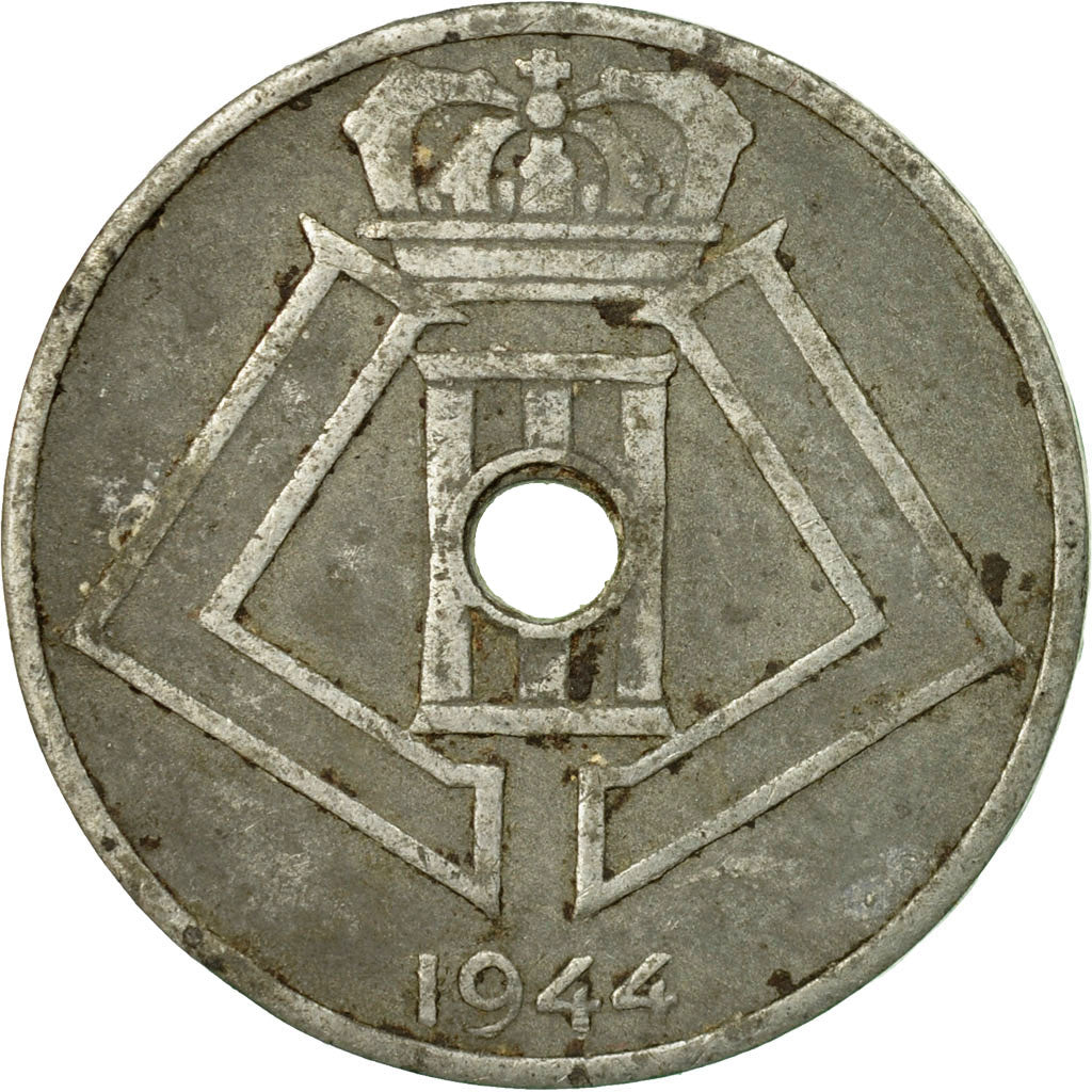 Moneda, Bélgica, 25 Centimes, 1944, BC+, Cinc, KM:132
