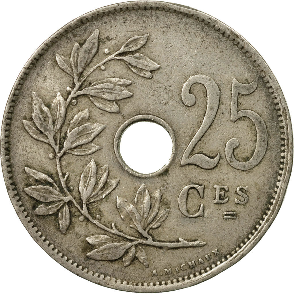 Coin, Belgium, 25 Centimes, 1921, EF(40-45), Copper-nickel, KM:68.2