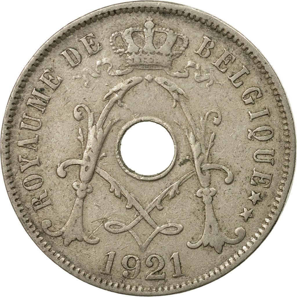 Coin, Belgium, 25 Centimes, 1921, EF(40-45), Copper-nickel, KM:68.1