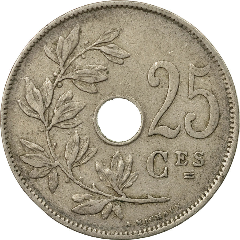 Coin, Belgium, 25 Centimes, 1921, EF(40-45), Copper-nickel, KM:68.1