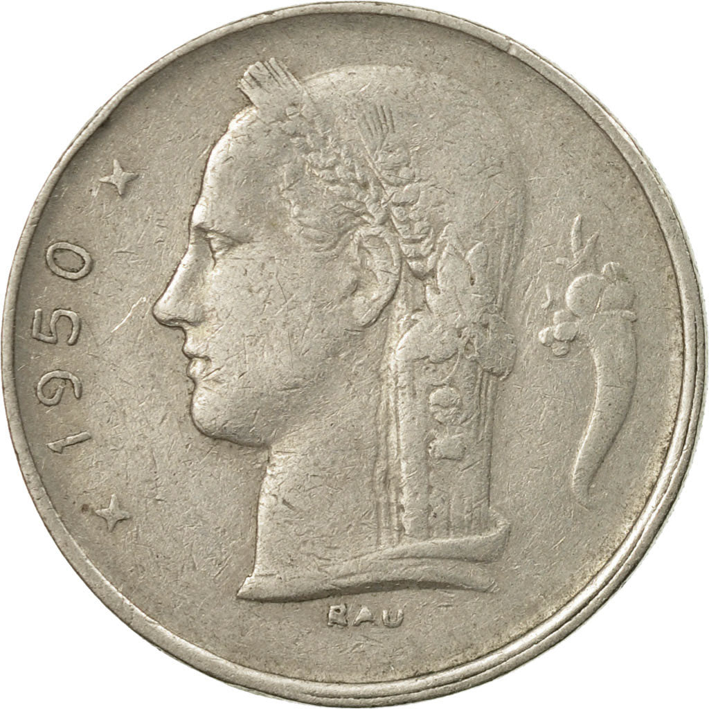 Münze, Belgien, Franc, 1950, SS, Copper-nickel, KM:142.1