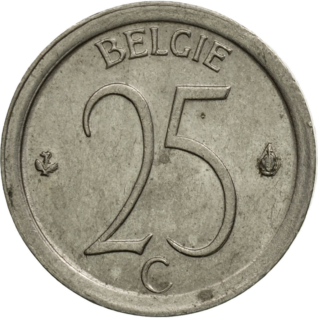 Coin, Belgium, 25 Centimes, 1970, Brussels, EF(40-45), Copper-nickel, KM:154.1