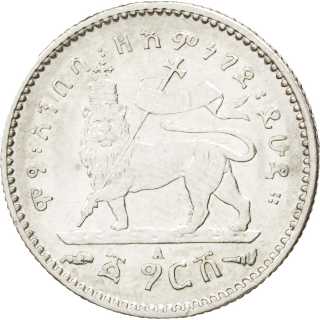 Coin, Ethiopia, Menelik II, Gersh, 1903, Paris, AU(55-58), Silver, KM:12