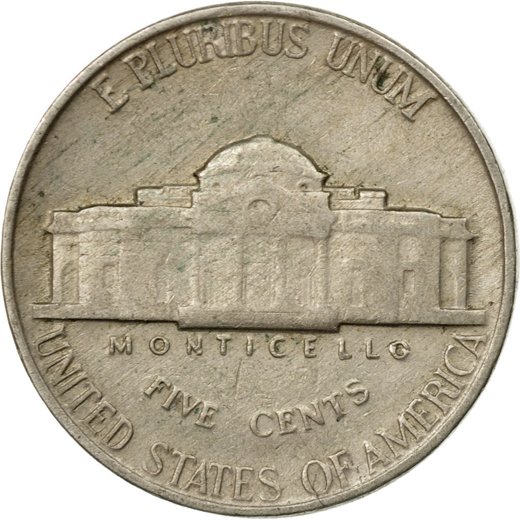 Monnaie, États-Unis, Jefferson Nickel, 5 Cents, 1941, U.S. Mint, Philadelphie