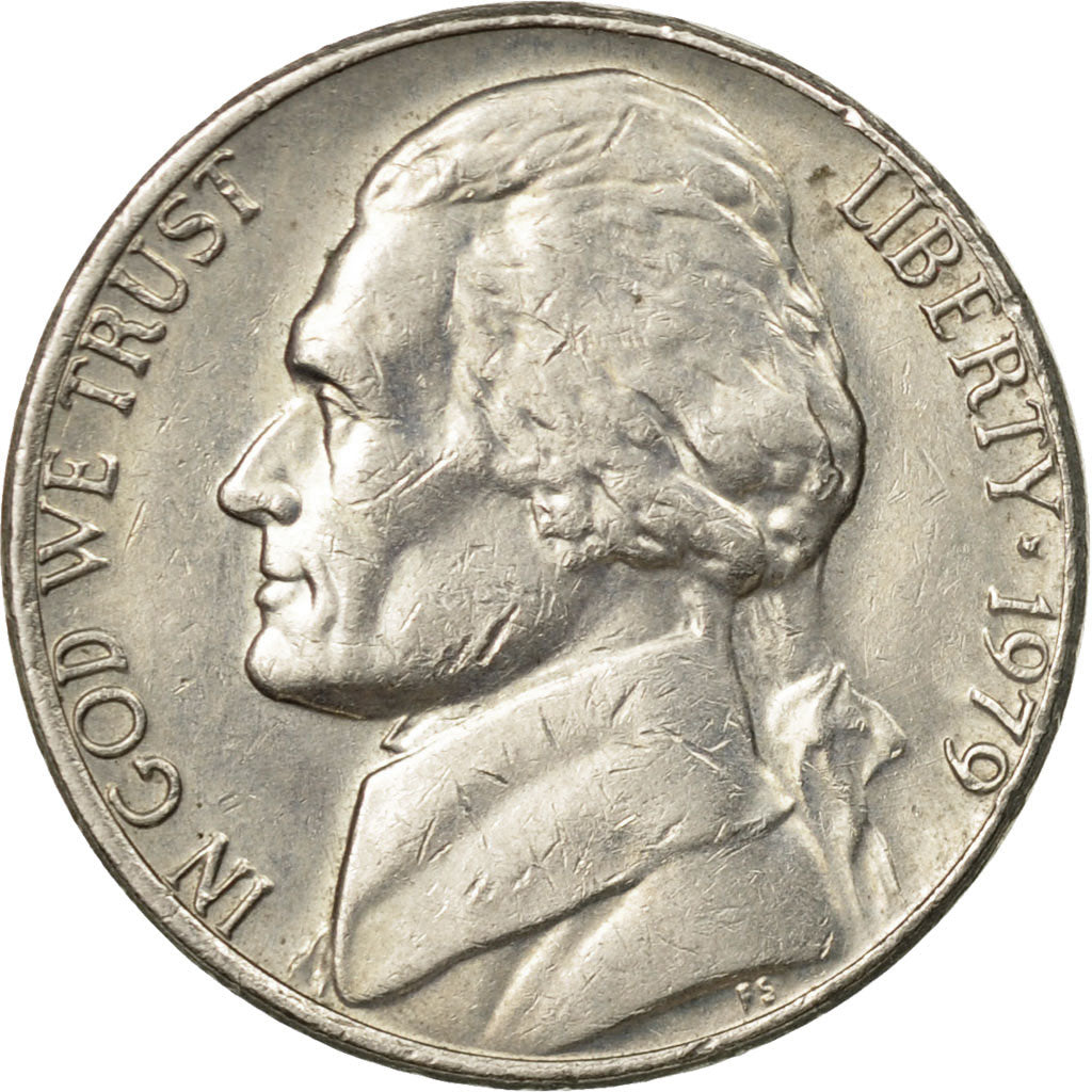 Moneda, Estados Unidos, Jefferson Nickel, 5 Cents, 1979, U.S. Mint