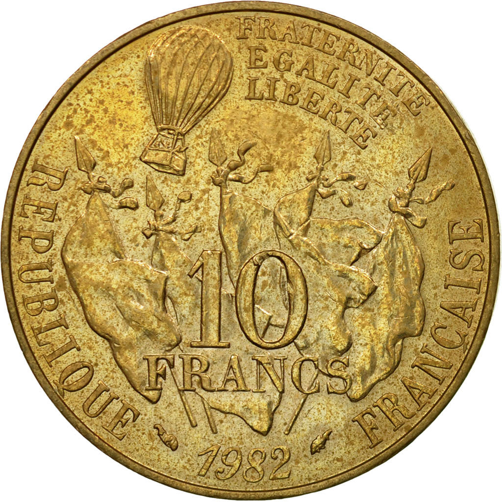 Münze, Frankreich, Gambetta, 10 Francs, 1982, Paris, SS, Nickel-Bronze, KM:950