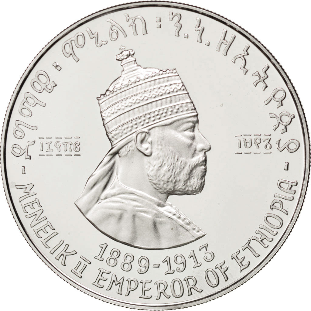 ETHIOPIA, 5 Dollars, 1972, KM #50, MS(65-70), Silver, 19.80