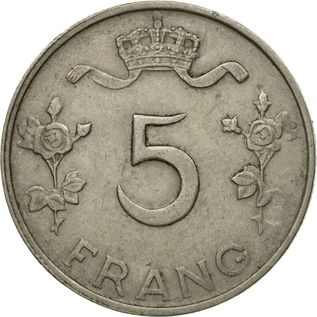 Coin, Luxembourg, Charlotte, 5 Francs, 1949, EF(40-45), Copper-nickel, KM:50
