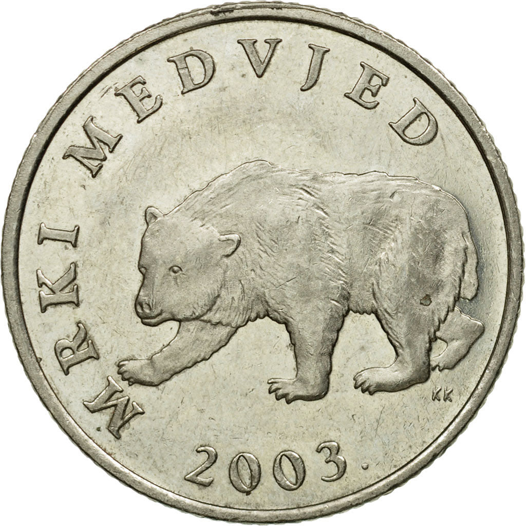 Monnaie, Croatie, 5 Kuna, 2003, TTB, Copper-Nickel-Zinc, KM:11