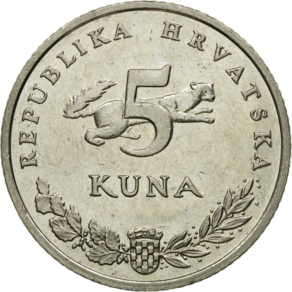 Monnaie, Croatie, 5 Kuna, 2003, TTB, Copper-Nickel-Zinc, KM:11