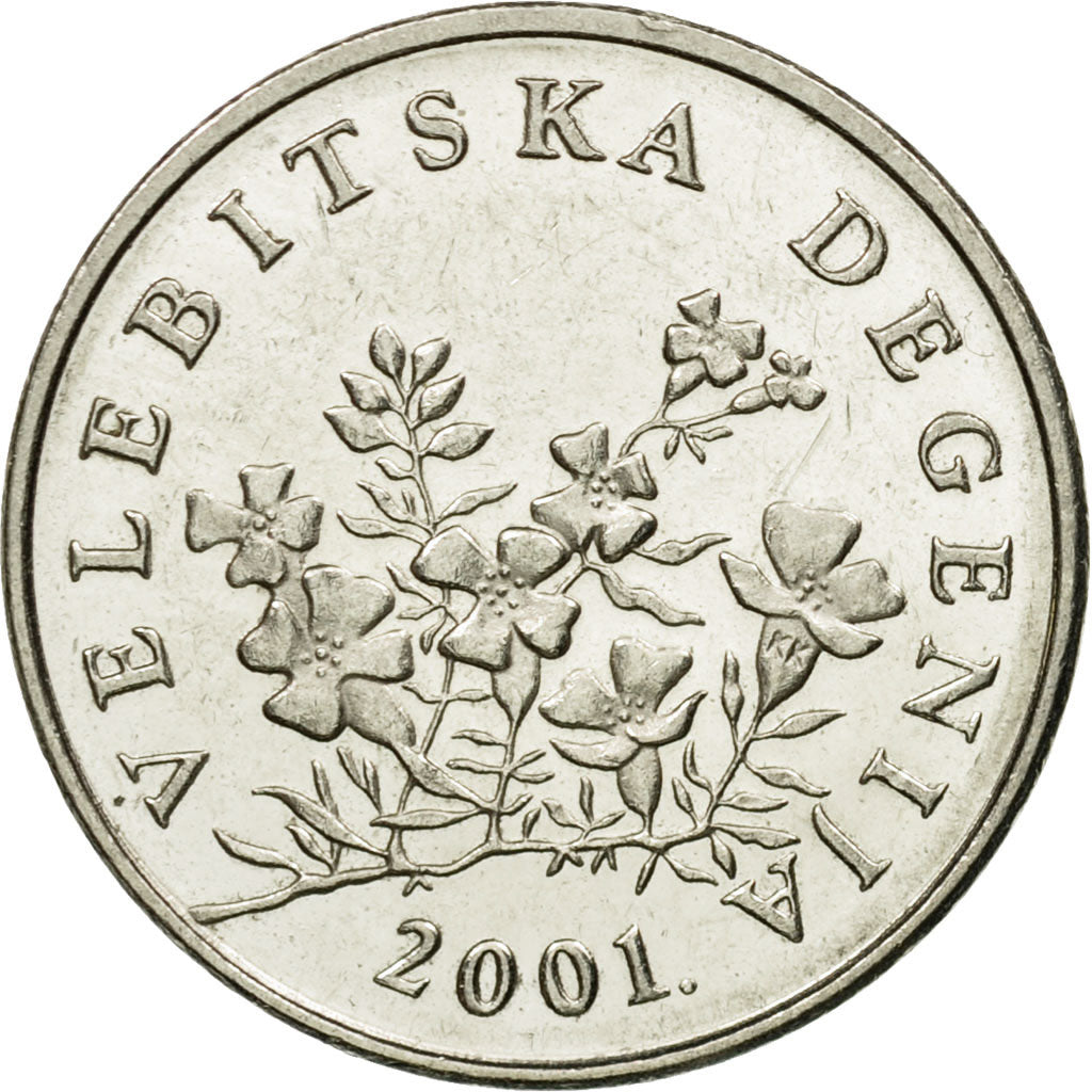 Coin, Croatia, 50 Lipa, 2001, EF(40-45), Nickel plated steel, KM:8