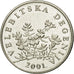Coin, Croatia, 50 Lipa, 2001, EF(40-45), Nickel plated steel, KM:8