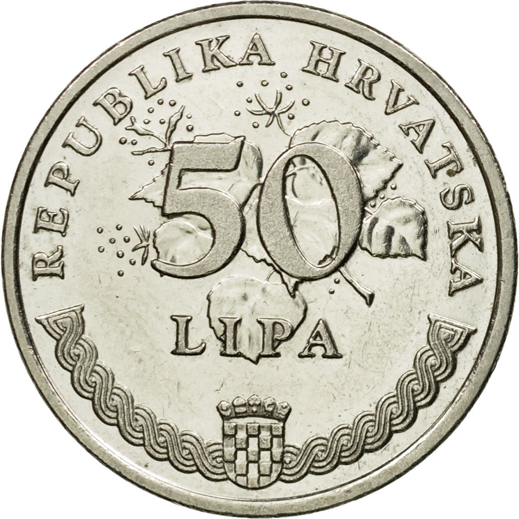Coin, Croatia, 50 Lipa, 2001, EF(40-45), Nickel plated steel, KM:8