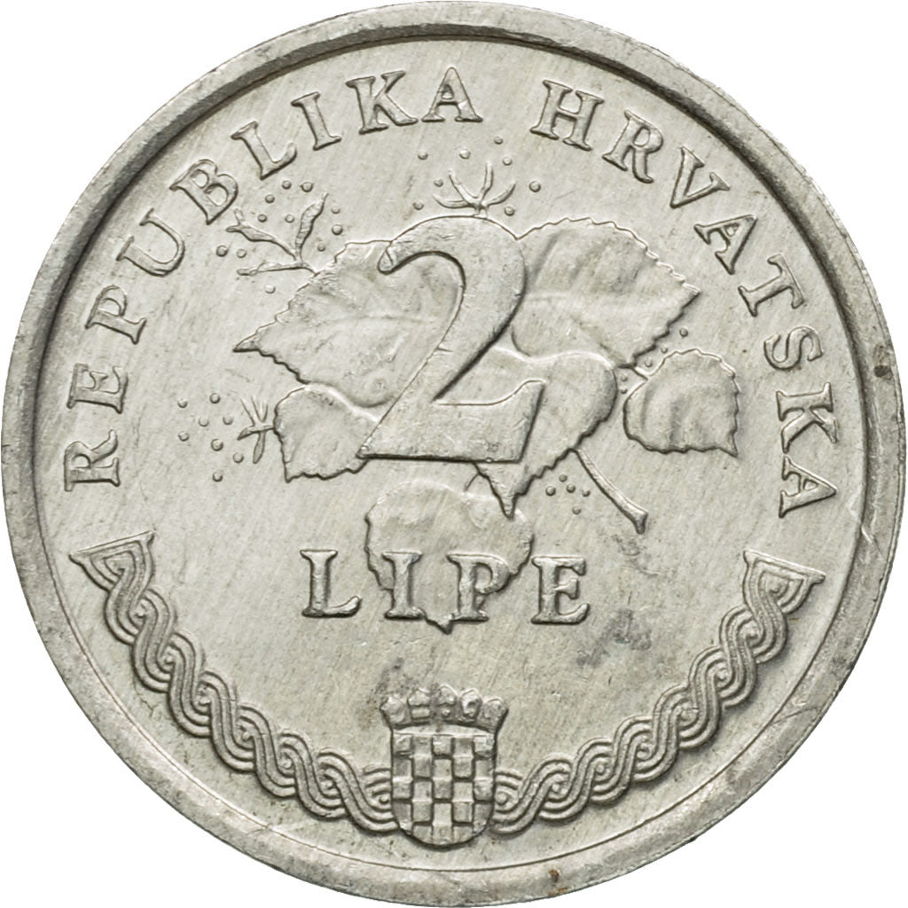 Coin, Croatia, 2 Lipe, 1994, EF(40-45), Aluminum, KM:14