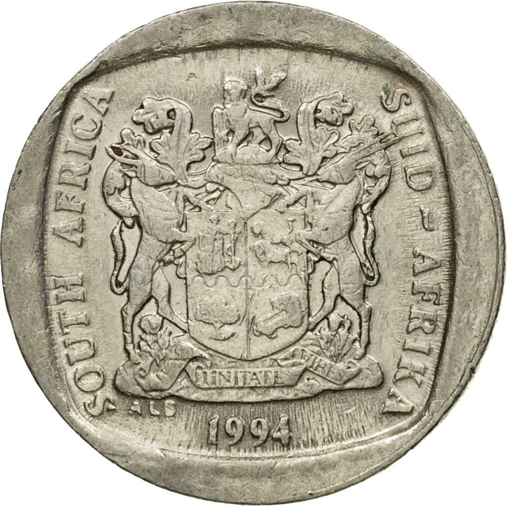 Monnaie, Afrique du Sud, Rand, 1994, TTB, Nickel Plated Copper, KM:138