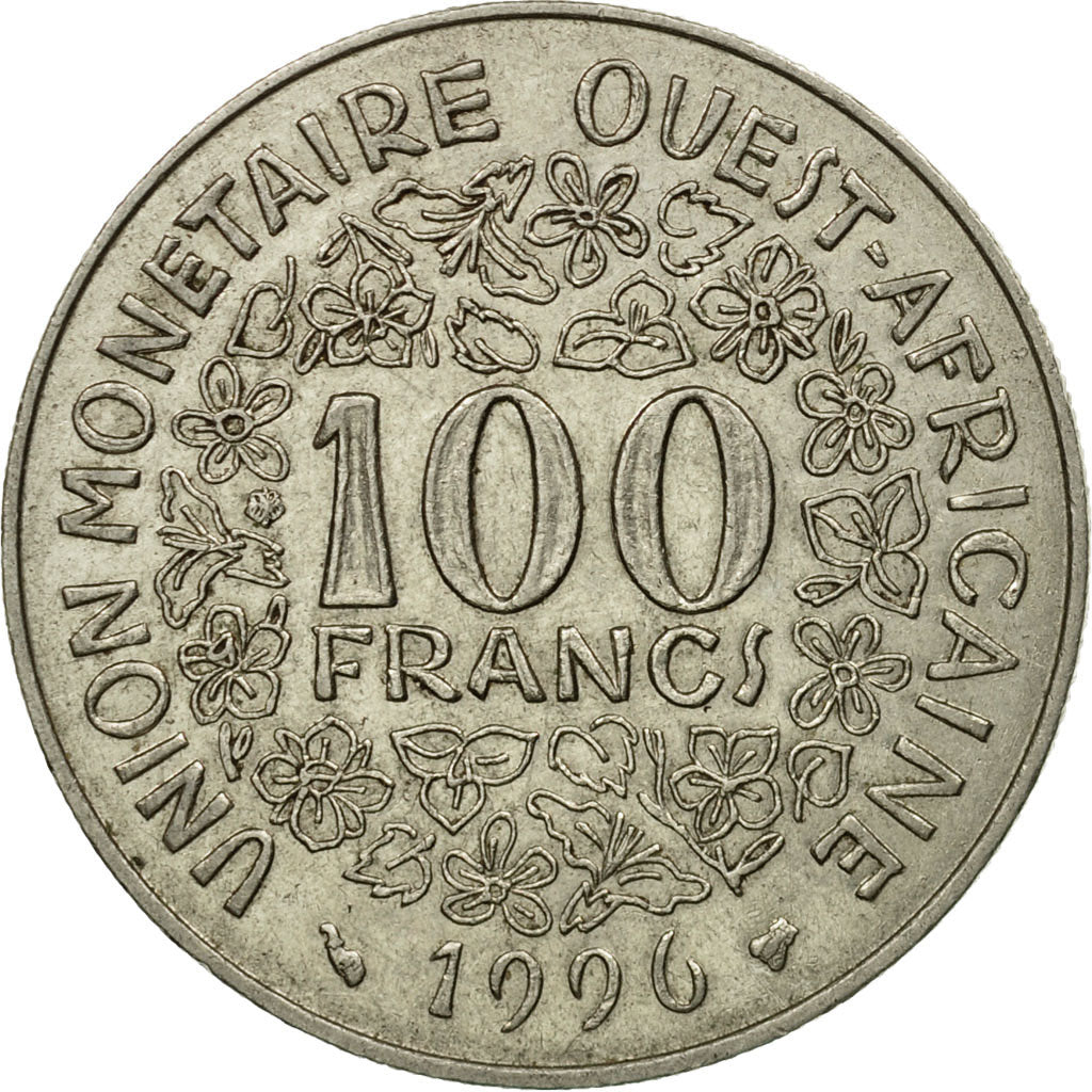 Coin, West African States, 100 Francs, 1996, Paris, EF(40-45), Nickel, KM:4