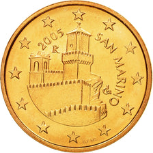 San Marino, 5 Euro Cent, 2005, MS(65-70), Copper Plated Steel, KM:442