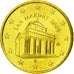 San Marino, 10 Euro Cent, 2005, MS(65-70), Brass, KM:443