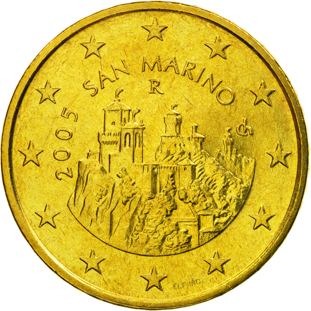 San Marino, 50 Euro Cent, 2005, STGL, Messing, KM:445