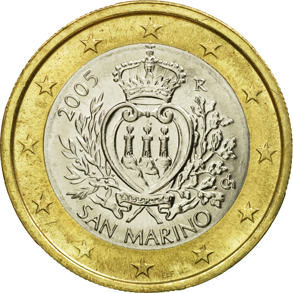 San Marino, Euro, 2005, MS(65-70), Bi-Metallic, KM:446