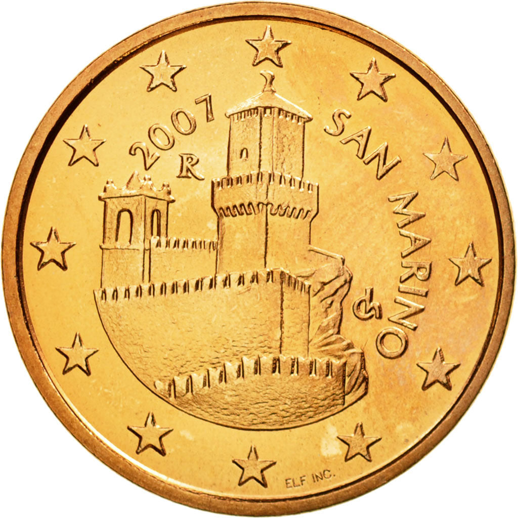 San Marino, 5 Euro Cent, 2007, MS(65-70), Copper Plated Steel, KM:442