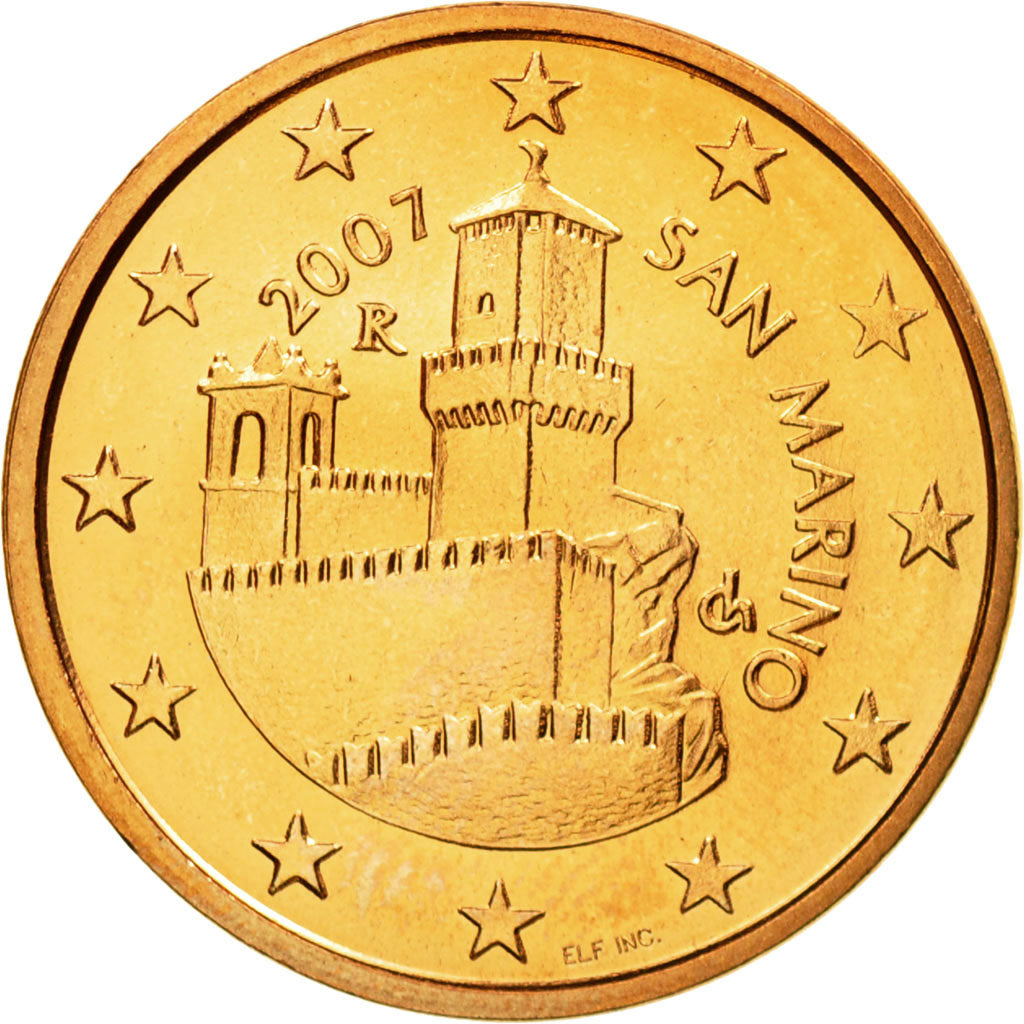 San Marino, 5 Euro Cent, 2007, MS(65-70), Copper Plated Steel, KM:442