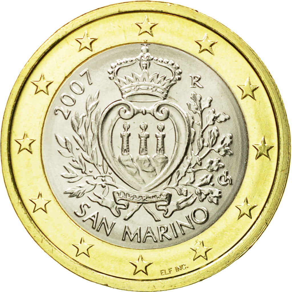 San Marino, Euro, 2007, MS(65-70), Bi-Metallic, KM:446