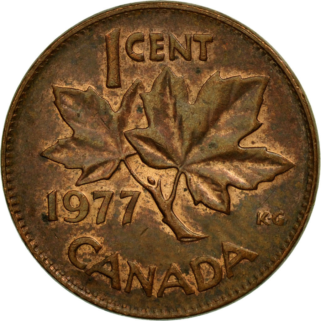 Coin, Canada, Elizabeth II, Cent, 1977, Royal Canadian Mint, Ottawa, EF(40-45)