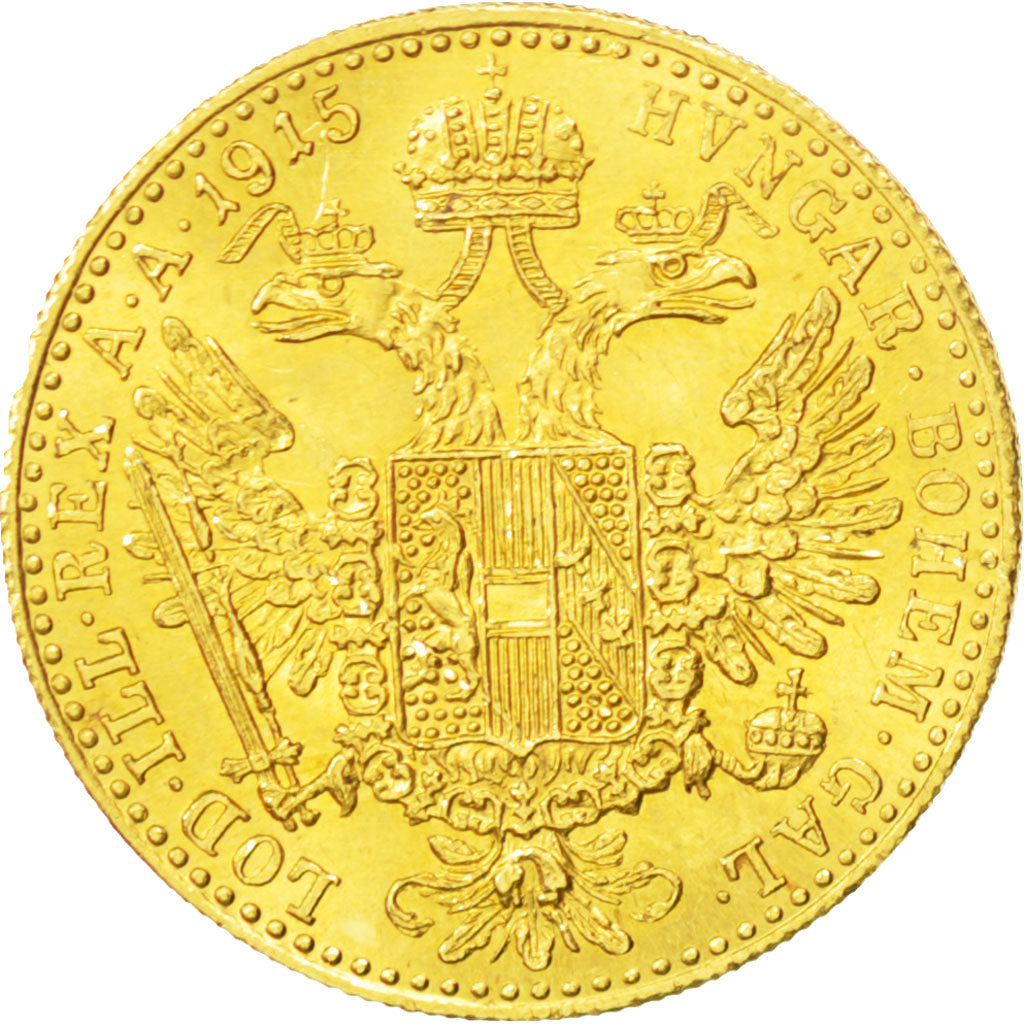 AUSTRIA, Ducat, 1915, KM #2267, MS(63), Gold, 3.48