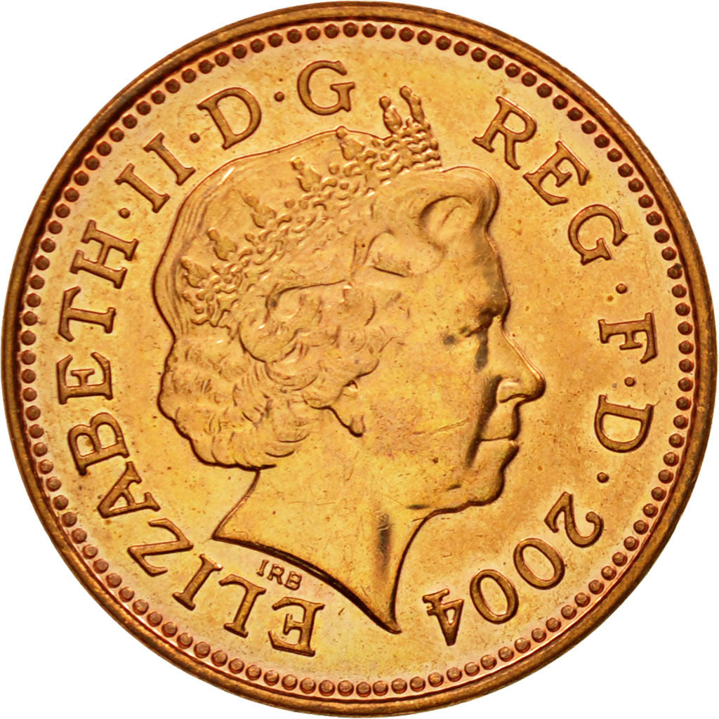 Coin, Great Britain, Elizabeth II, Penny, 2004, British Royal Mint, EF(40-45)