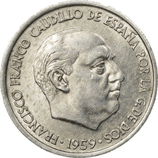 Coin, Spain, Francisco Franco, caudillo, 10 Centimos, 1959, EF(40-45), Aluminum