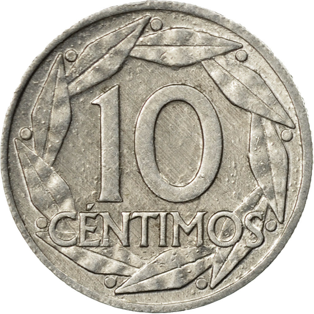 Coin, Spain, Francisco Franco, caudillo, 10 Centimos, 1959, EF(40-45), Aluminum