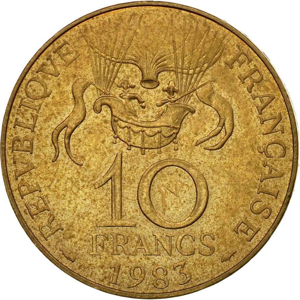 Moneda, Francia, La conquête, 10 Francs, 1983, Paris, MBC, Níquel - bronce