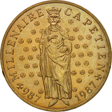 Coin, France, Hugues Capet, 10 Francs, 1987, Paris, EF(40-45), Silver, KM:961