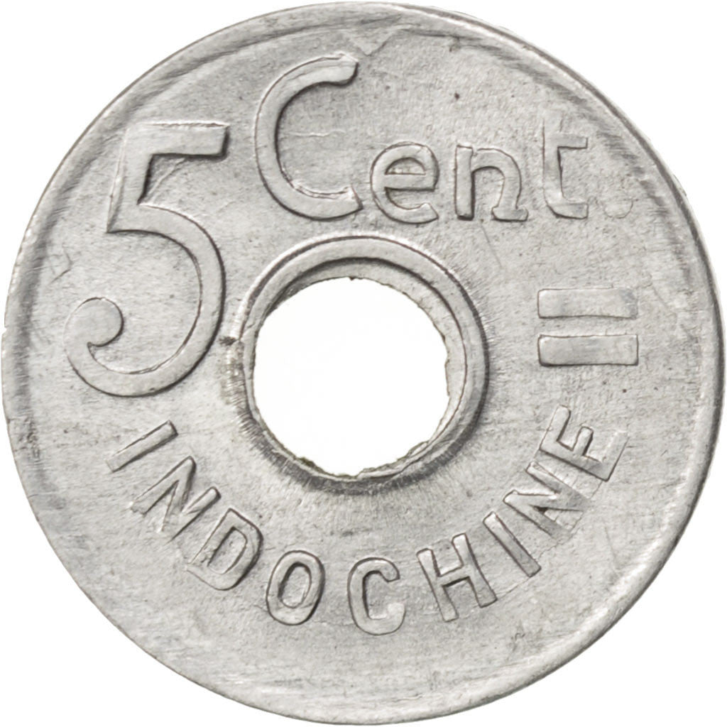 Coin, French Indochina, 5 Cents, 1943, Paris, MS(60-62), Aluminum, KM:27