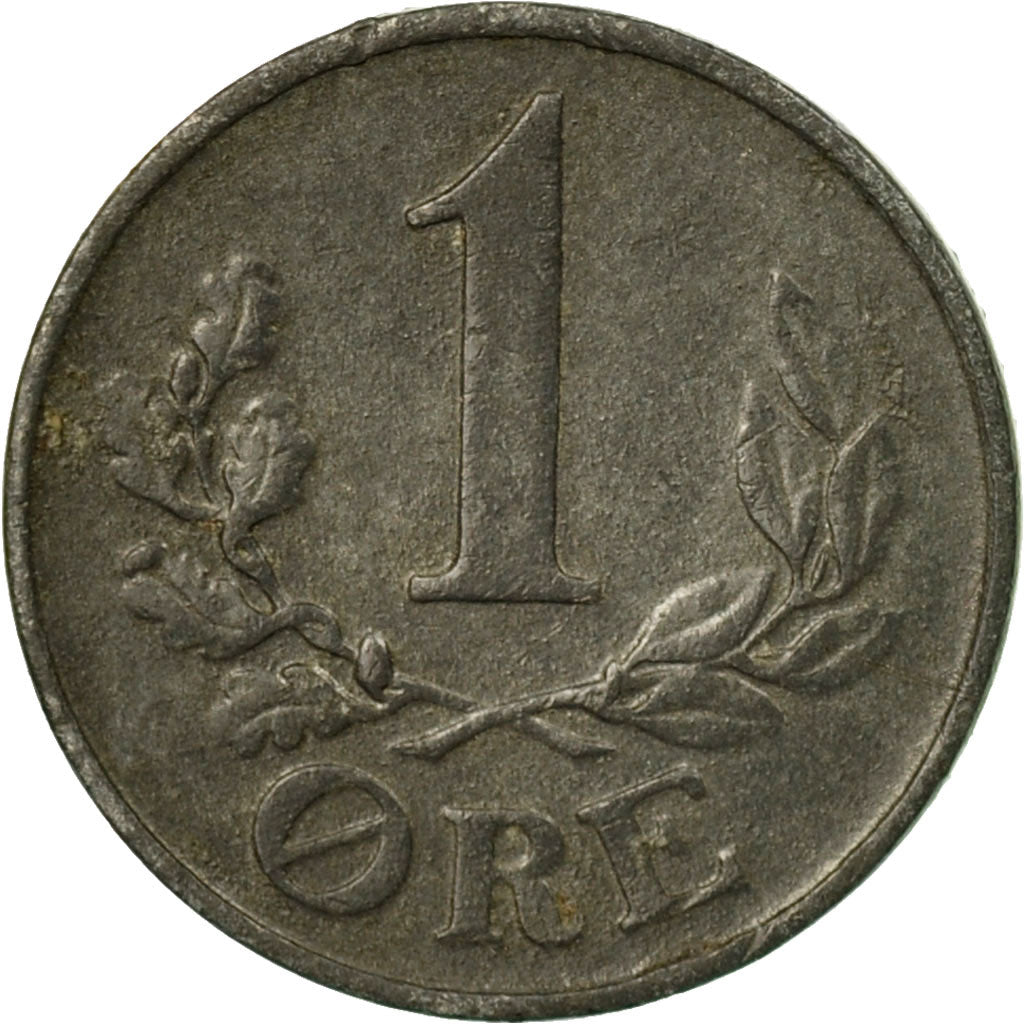 Coin, Denmark, Christian X, Ore, 1942, Copenhagen, VF(30-35), Zinc, KM:832