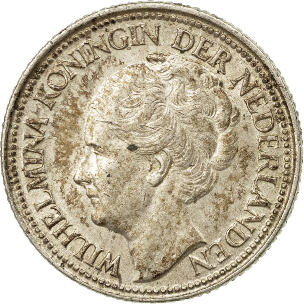 Coin, Netherlands, Wilhelmina I, 25 Cents, 1941, EF(40-45), Silver, KM:164