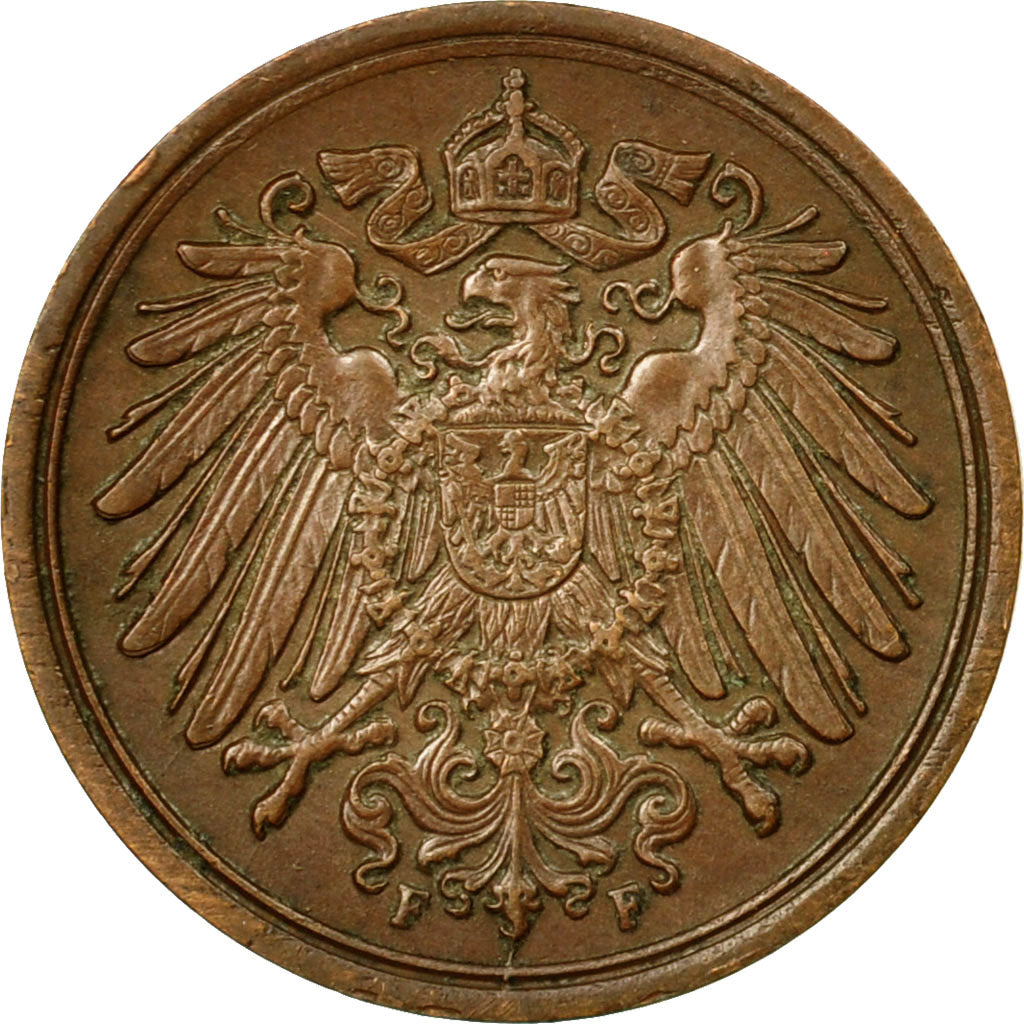 Coin, GERMANY - EMPIRE, Wilhelm II, Pfennig, 1894, Stuttgart, VF(30-35), Copper