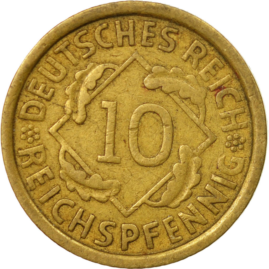 Coin, GERMANY, WEIMAR REPUBLIC, 10 Reichspfennig, 1932, Berlin, EF(40-45)