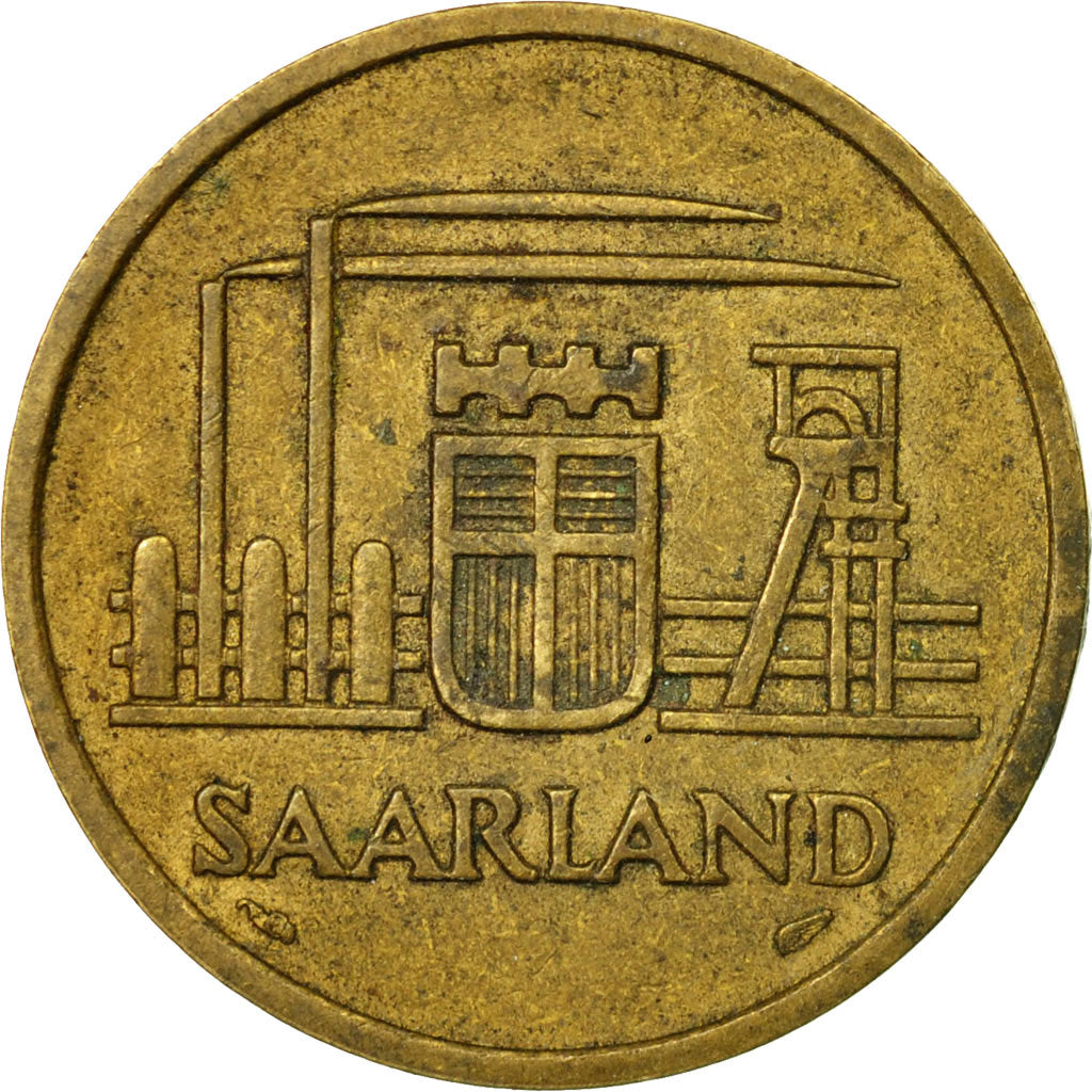 Monnaie, SAARLAND, 50 Franken, 1954, Paris, TTB, Aluminum-Bronze, KM:3