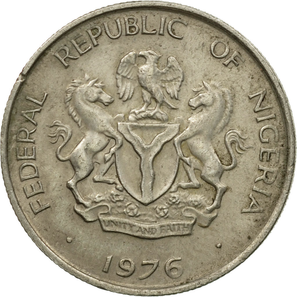 Coin, Nigeria, Elizabeth II, 5 Kobo, 1976, EF(40-45), Copper-nickel, KM:9.1