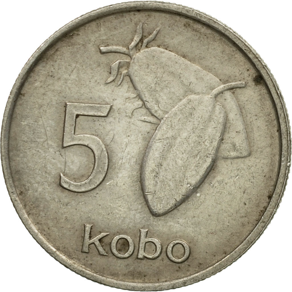 Coin, Nigeria, Elizabeth II, 5 Kobo, 1976, EF(40-45), Copper-nickel, KM:9.1