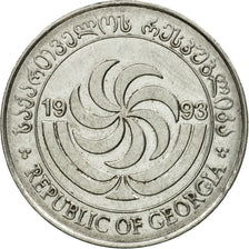 Coin, Georgia, 20 Thetri, 1993, EF(40-45), Stainless Steel, KM:80