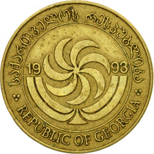 Coin, Georgia, 50 Thetri, 1993, EF(40-45), Brass, KM:81