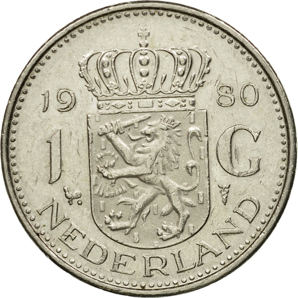 Coin, Netherlands, Beatrix, Gulden, 1980, EF(40-45), Copper, KM:PnA138