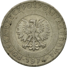 Coin, Poland, 20 Zlotych, 1974, EF(40-45), Copper-nickel, KM:67