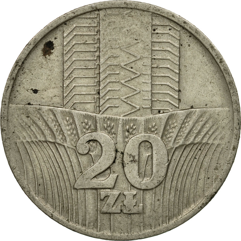 Coin, Poland, 20 Zlotych, 1974, EF(40-45), Copper-nickel, KM:67